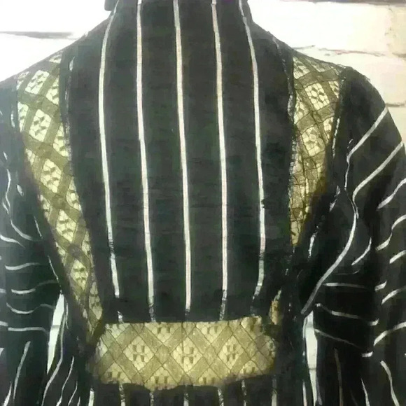 Sandro Paris Black White Striped Linen Mini Dress - Picture 8 of 14